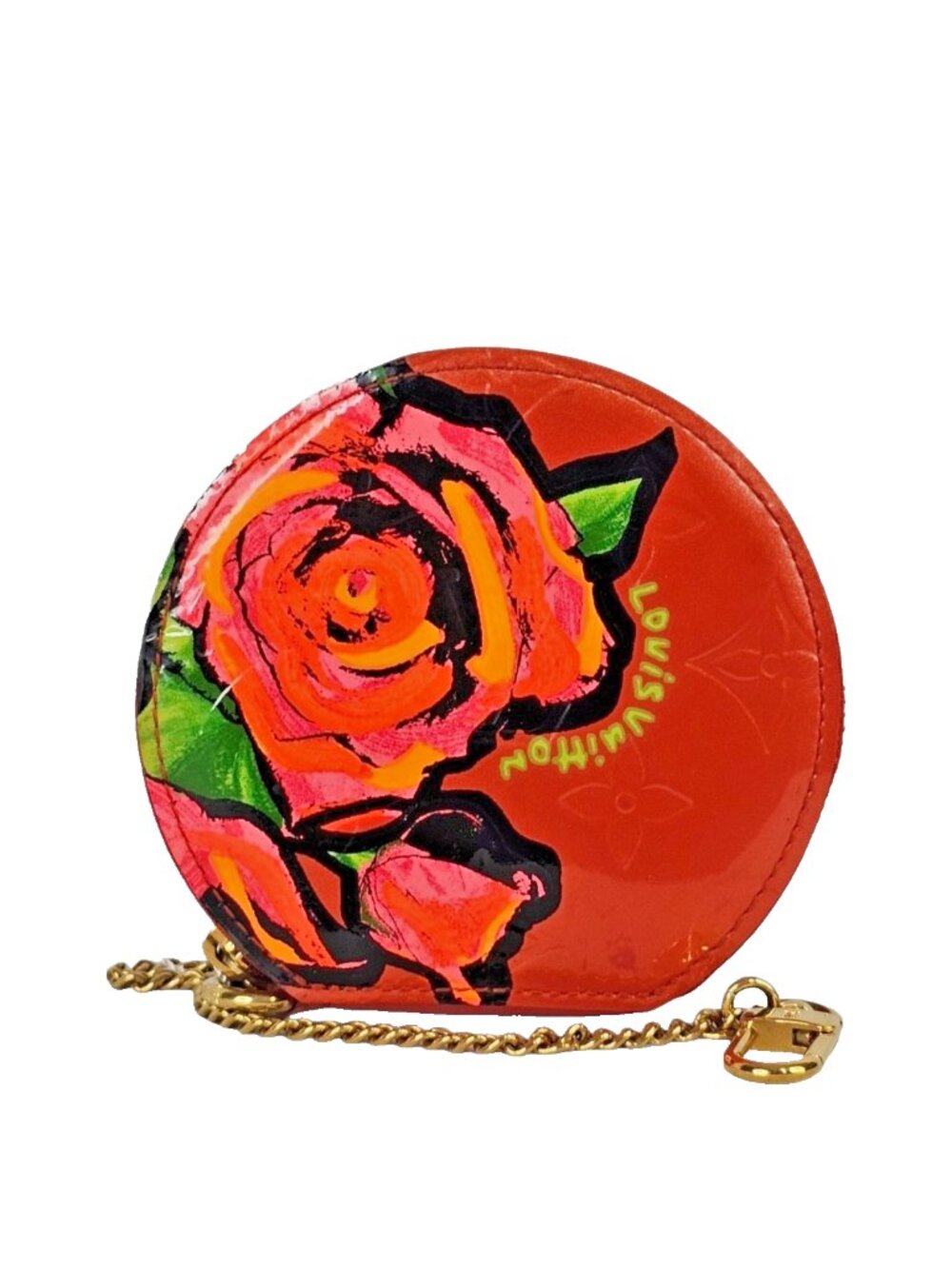 LOUIS VUITTON Stephen Sprouse Coin Purse Bag Rose Orange Pop Monogram Zippy LV
